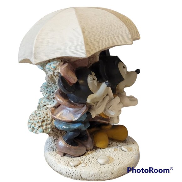 VTG Disney Mickey and Minnie Mouse "Rainy Day" Statue Garden Art - Retired - Picture 4 of 10